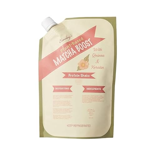 Ecoslay Matcha Boost - Quinoa & Keratin Protein Hair Treatment, Repair Mask for Damaged, Dry, Curly Hair - 8 oz