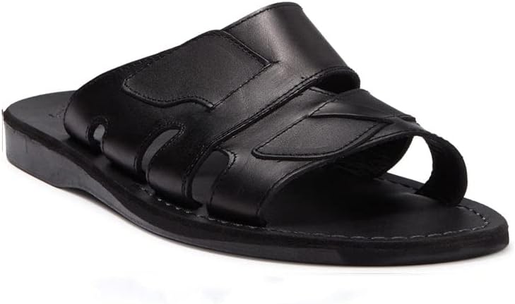 Mateo - Leather Open Toe Slide Sandal - Mens Sandals