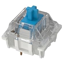 GATERON KS-9 Blue Clicky Keyboard Switches, RGB LED 3 Pin Key Switches Compatible for MX Mechanical Keyboard (35PCS)