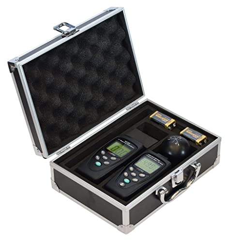 LATNEX EMF Meters Combo, Gauss Magnetic Field Meter and EMF RF Meter Detectors  Aluminium Carrying Case & Calibration Certificates