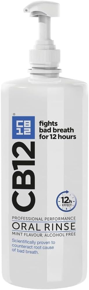 CB12 Mouthwash Mint Alcohol Free for 12H Bad Breath Treatment 1 Litre