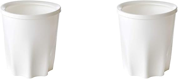 Garbage Can Trash Can Durable Plastic Tiny Mini Countertop Desk Car Office Kitchen Home Simple Stylish Waste Basket Garbage Bin Desktop Trash Can (Color : White Size : L+L) (White L+L)