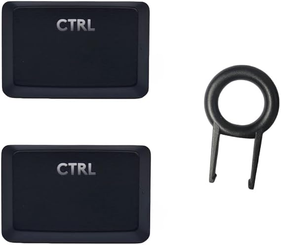 2pcs Backlit Ctrl Keys Replacement for Logitech G915 G913 G813 G815 TKL RGB Mechanical Gaming Keyboard Keycaps Black
