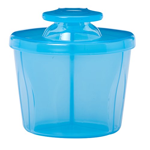Dr. Browns Travel Formula Dispenser with Lid, BPA Free - Blue - Holds 27oz | with Snap-On Lid