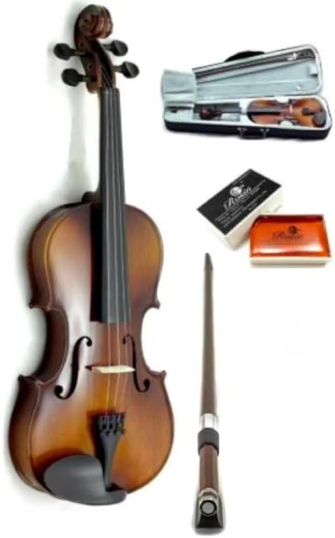 Sky New Solid Wood Antique Viola Outfit with Lightweight Case, Bow and Rosin (16 Inch)