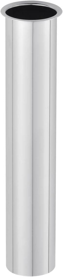 ZM Heavy-Duty Flanged Sink Tailpiece, 8 inch Length, 20GA Chrome (1-1/2'')