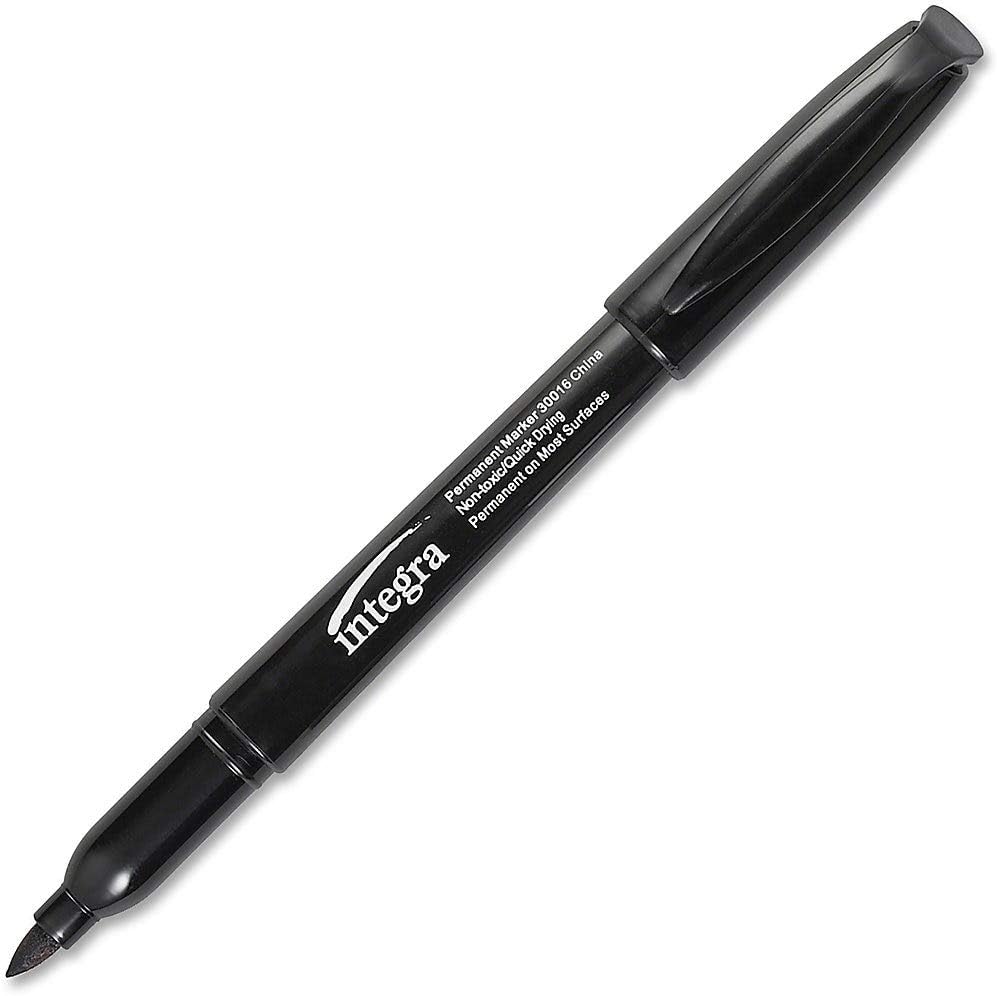 Permanent Fine Point Markers, Dozen Color: Black