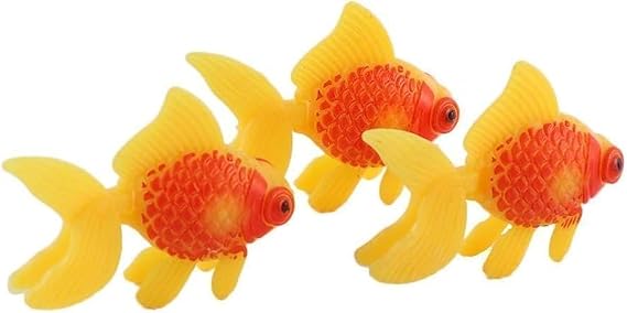 3Pcs Gold Artificial Aquarium Fishes Fake Fish Plastic Fish Aquarium Moving Fishes Ornament Decoration Goldfish for Aquarium Fish Tank Aquarium Decor Thematic Ornaments,Aquarium Decor Pet Supplies