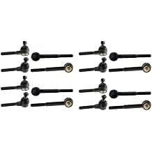16 Pieces - Suspension Tie Rod End Right Passenger Left Driver Front Outer Side Greasable Adjustable for Lincoln for Continental 5.0L/5.8L 1980 for Mark VI 5.8L 1980