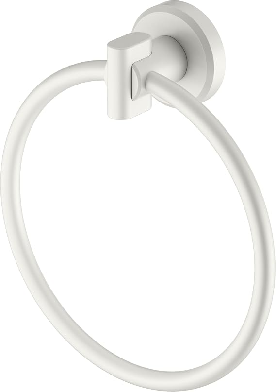 Gatco 5482 Locke Towel Ring, Matte White
