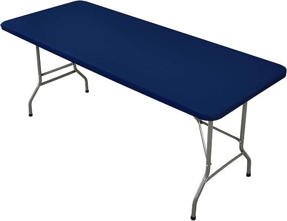 Rectangle Polyester Fitted Tablecloth 24x48 in, Windproof Washable