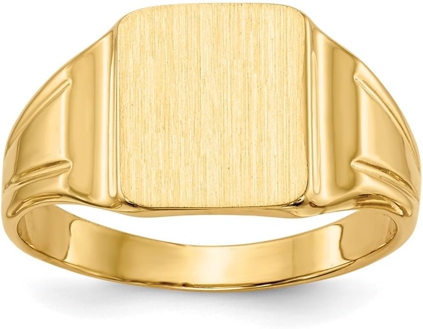 Jewels By Lux 14k Yellow Gold 7.5x9mm Closed Back Signet Ring