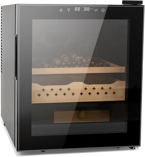 Cigar Humidor Humidifiers Electric, 50L Cigar Humidors with 3-in-1 Cooling, Heating & Humidity Control, 250 Counts Capacity Cigar Humidor Humidifiers with Constant Temperature Controller