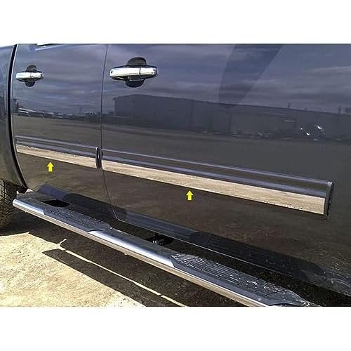 4p Chrome Side Molding Insert fits Silverado 2009-2013 Crew
