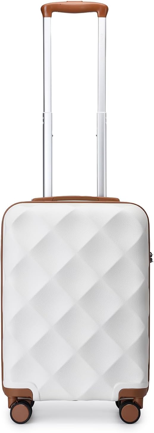 British Traveller Cabin Suitcase, Lightweight Carry On Luggage,4 Wheels
