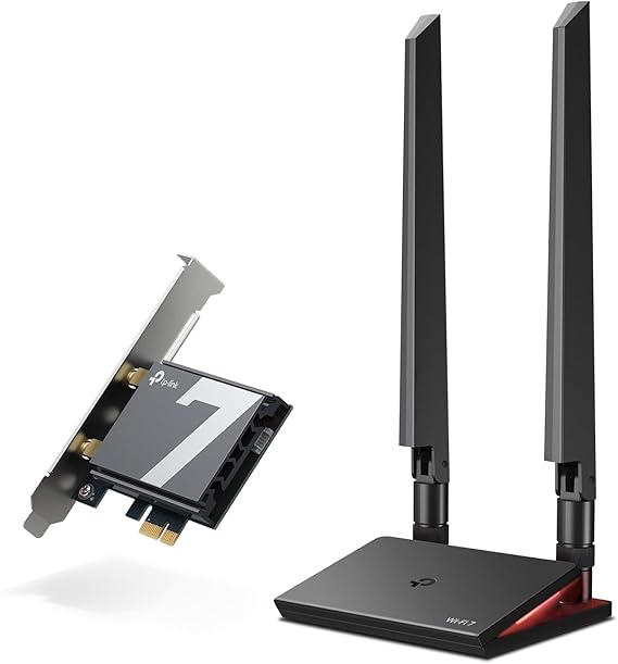 TP-Link WiFi 7 BE9300 PCIe WiFi Card for Desktop PC| Tri-Band Network Card