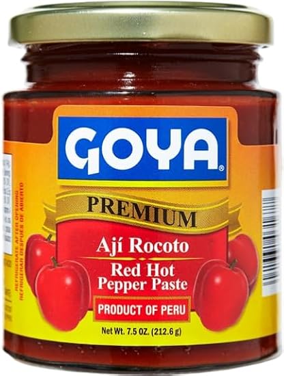 GOYA Premium Red Hot Pepper Paste 213g | PACK OF 1 | Product of Peru | AJI ROCOTO | Chilli Sauce.