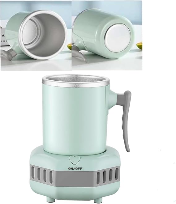 Quick Rrink Cooling Cup, Instant Drink Water Cooler, Portable Mini Summer Coolers, Electric Drink Cooler, Home Office Cold Drink Machine Quick Cooling Mug, for Cola Beer Coffee Juice (Green)