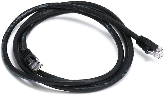 Monoprice 5FT 24AWG Cat5e 350MHz UTP Ethernet Bare Copper Network Cable - Black