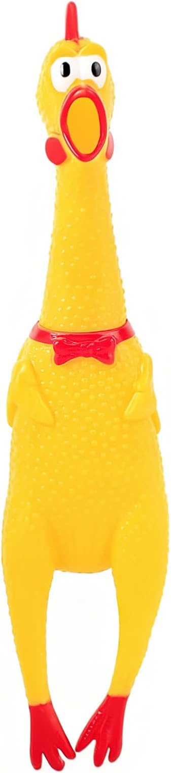 POPLAY Screaming Chicken, Squeaky Chicken Dog Toys Gag Gifts Prank | Novelty Toy Party Favors for Kids Adults, Goodie Bag Fillers Basket Stuffers