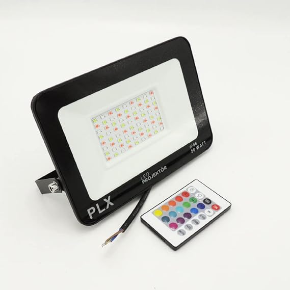Sunlight Led Projektör 50 Watt Renkli RGB Uzaktan Kumandalı [Enerji Sınıfı A++]