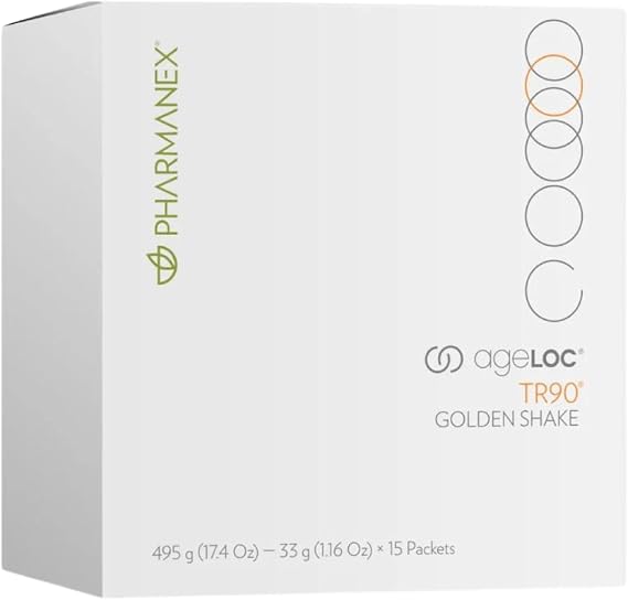 Nu Skin ageLOC TR90 Golden Shake | 1lb | Plant-Based Protein Powder Supports Lean Muscle & Overall Health | Vitamins A C E B12 | 15g Protein Per Serving