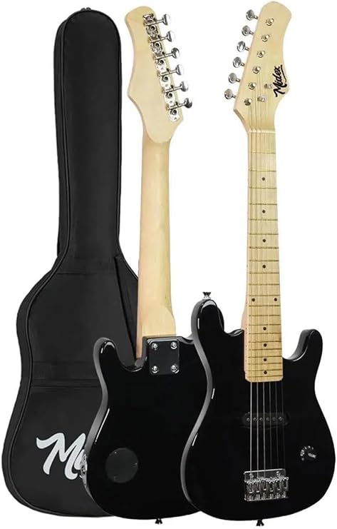 Midex CEG-30BK Amplifier Full 1/4 30 Inch Electric Guitar Set Full Black for Children 4-6 Years Old