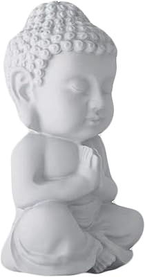 VXKAJESAE Feng Shui Chinese Buddha Sculpture Handicrafts Figurines Wealth Happy Lucky Statue Tabletop Decoration Gift Feng Shui Decor,GrayGray