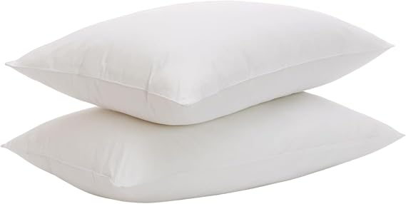 Westin Hotel Luxury Firm Pillow Supportive Down Alternative Fiber Fill Hypoallergenic and Breathable for Side and Back Sleepers | 2 Queen Size Pillows