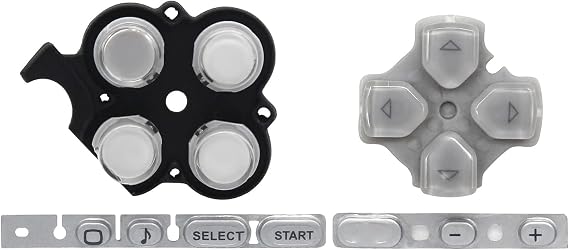 OSTENT Buttons Key Pad Set Repair Replacement for Sony PSP 3000 Series Console - Color Silver