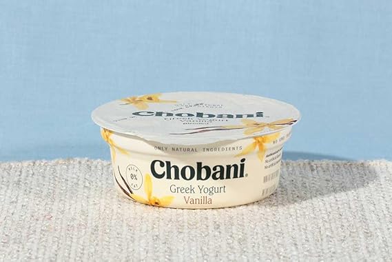 Chobani Vanilla Greek Yogurt, 4 Ounce -- 12 per case.