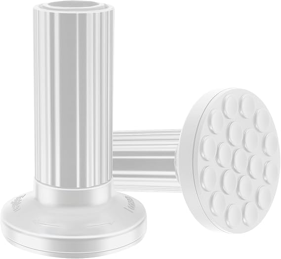ZOCONE 2PCS White Curtain Rod End Caps, 1 1/8 inch or 1 1/4 inch | Finials for 51-168 Inches Tension Curtain Rod, Window Treatment Finials
