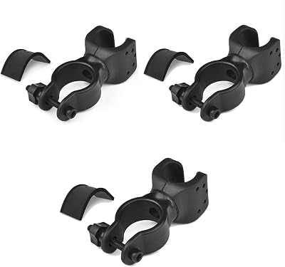 3 Pack Rollator Walker Flashlight Mount Rollator Walkers Light Holder Transport Wheelchair Flashlight Bracket Clamp Torch Clip for Seniors 4 Wheel Rollators Electric Wheelchair