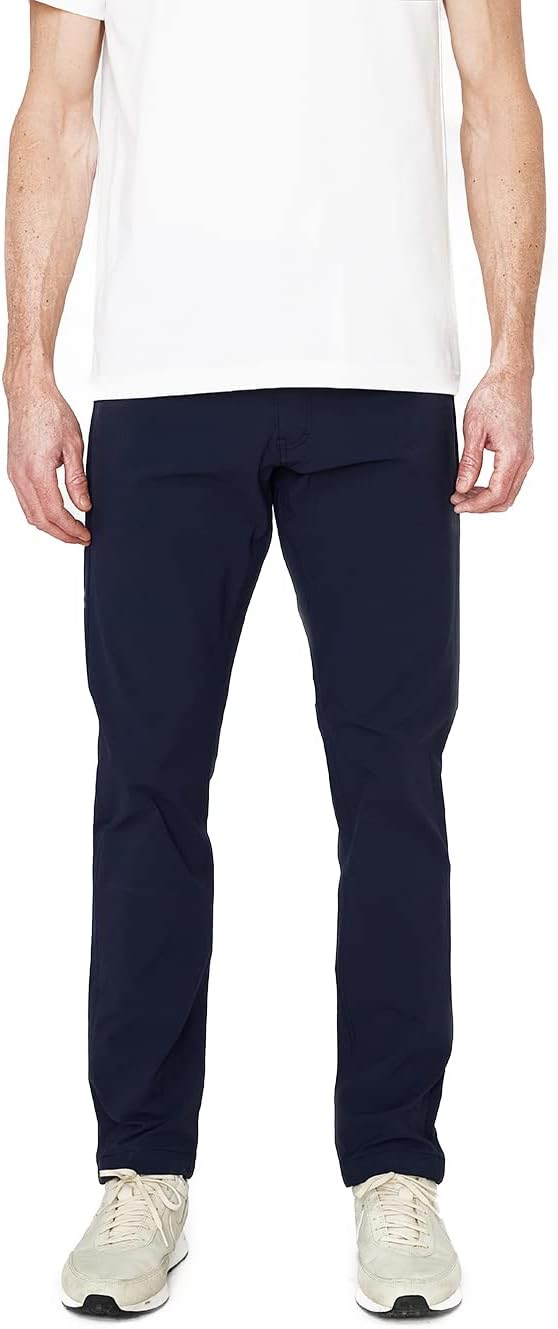 Western Rise Evolution 2.0 Men's Slim Fit Straight Lightweight Water and Stain Resistant Stretch Performance Trousers