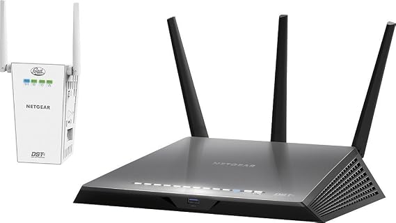 NETGEAR - Nighthawk DST AC1900 (R7300) Wireless-AC Gigabit Router with DST Adapter - Black