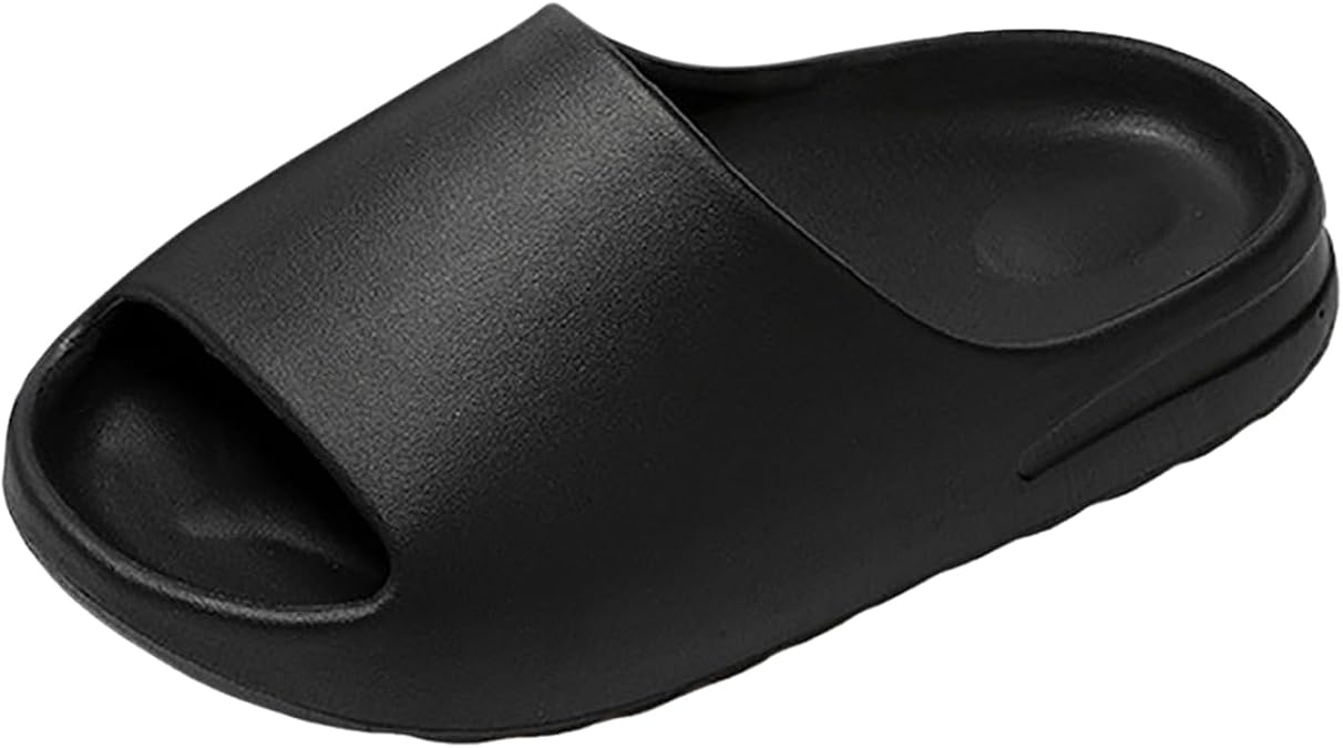 IWIHMIV Kids Cloud Slides Girls Shower Slippers Boys Comfortable Slip on Sandals Non Slip Summer Pool Thick Soled Shoes
