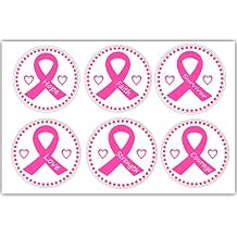Breast Cancer Awareness Pink Round Ribbon Stickers, 1.5 Inch, 500 Total Labels - Hope and Support