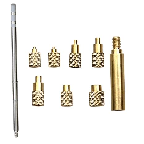 Quicko Heat Set Insert Tool M2 M3 M4 M5 M6 M8 Hot Melt Brass Knurled Nut Embedded Insertion Tip Adapter Kit 3D Printed Parts Install for T12 Soldering Iron