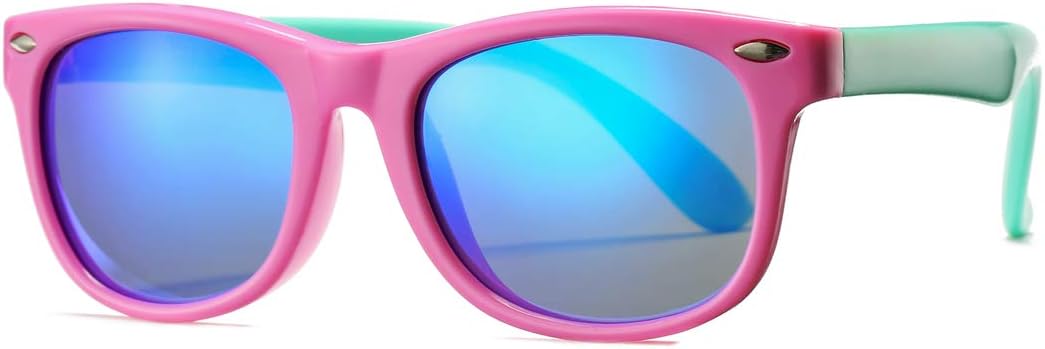 COASION Kids Polarized Sunglasses Age 3-9 Flexible Shades UV Protection | TPEE Rubber Lightweight Sun Glasses for Girls & Boys, Summer Essentials Beach Outdoor Travel Sunnies, Little Kid Must Haves