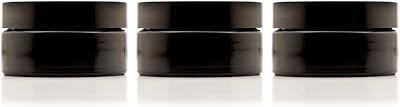 Infinity Jars 200 Ml6.76fl OZ Glass Lotion Container with Lid, Refillable UV Cosmetic Jar for Creams, DIY, Travel, Body Butter | Small Wide Mouth Empty Lotion Jar, Airtight Cosmetic Container Pack 3