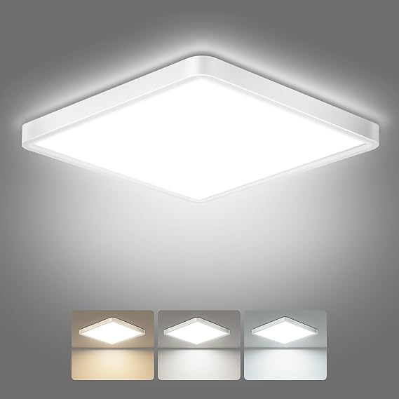slochi LED Ceiling Light, 3000K/4000K/6500K 3 Color Temperature [Energy Class D]