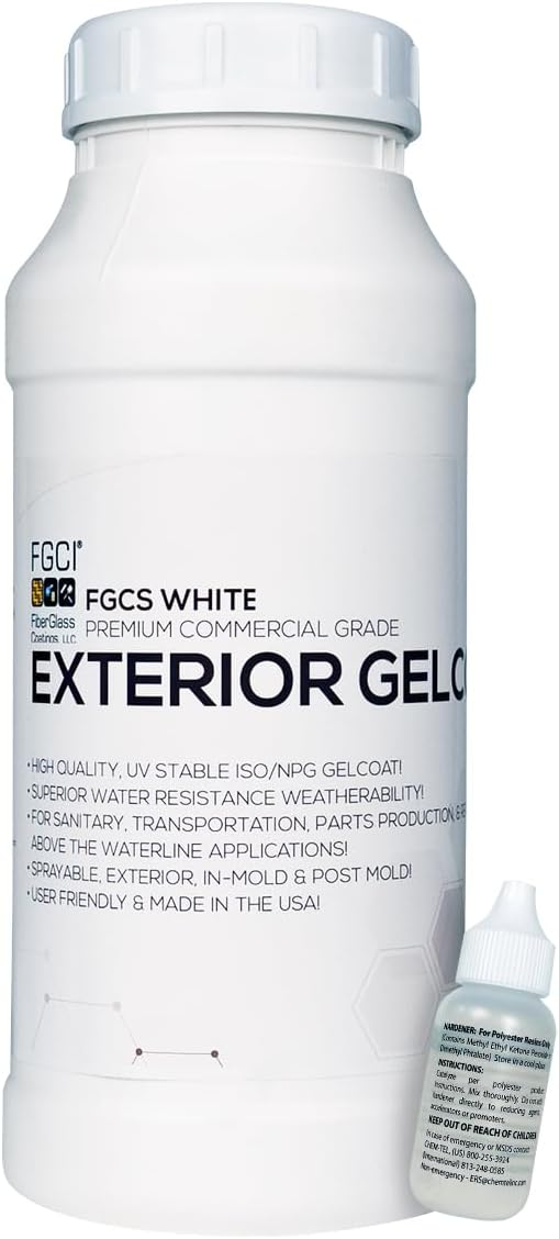 FGCI Marine Grade Gel Coat Kit for Boat Building & Repair