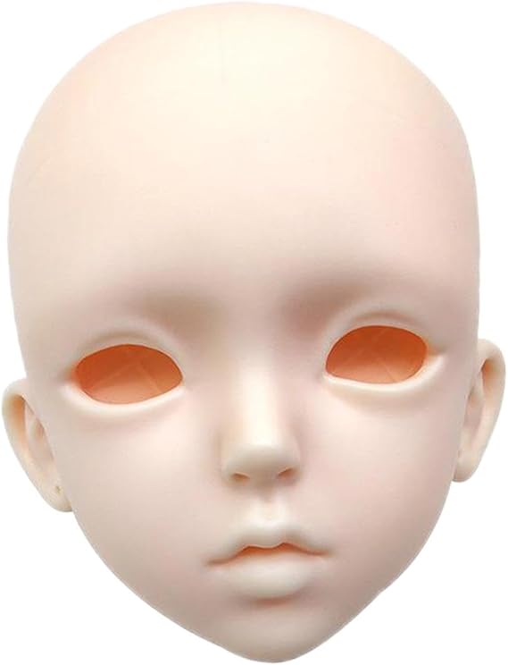 DuskHaven 1/3 BJD Doll Head, Single Head, Collectible, 3D Accessory for 61cm Dolls, Photo Prop, Toy Dolls, DIY, No Makeup Required, Thick Lips No Eyes