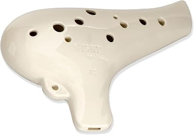 NIGHT by-Noble Plastic Ocarina Alto C Off-White