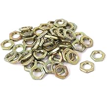uxcell M7x0.75x2mm Carbon Steel Hex Nuts Fastener 50pcs for Screws Bolts