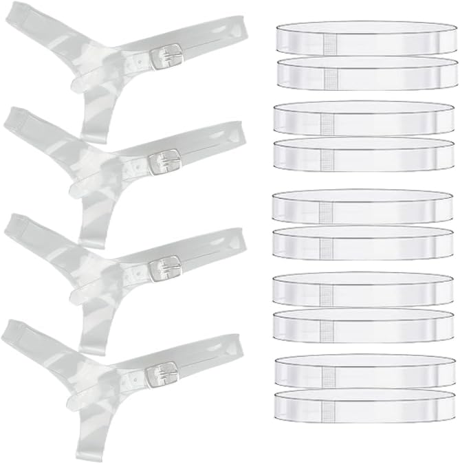 Anti Loose Clear Transparent Invisible High Heel Shoe Straps - Women's Crossed Ankle Straps - Detachable Gel Laces