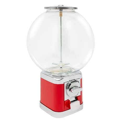 Capsule Vending Machine Candy Machine Dispenser for Business Toy Vending Machine Dispenser Lockable Candy Gumball Dispenser Machine Prize Machine Twister Ball Dispenser (Red)