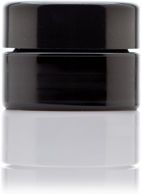 Infinity Jars Classic Black Glass Jar 10 ml, Airtight Smell Proof Container