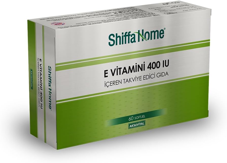 Shiffa Home E Vitamini 400 IU 700 mg – 60 Softjel | Güçlü Antioksidan Koruma | Alfa-Tokoferol Formu | Hücre Sağlığı ve Bağışıklık Desteği