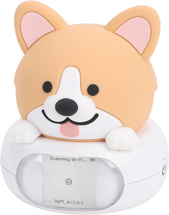 AI Desktop Robot Companion, Cute Night Light Smart Learning Chat Robot with Voice Commands, for Kids Bedroom Study Desk (Dog)